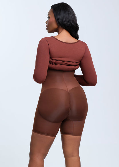 SecretSculpt Long Sleeve Midi Dress
